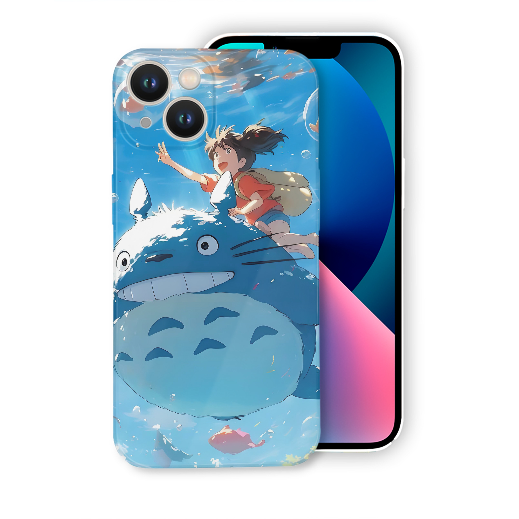 （画像用） となりのトトロ 草壁メイ 草壁サツキ My Neighbor Totoro Satsuki Kusakabe Mei Kusakabe 【iPhone 14シリーズ対応】ハードケース